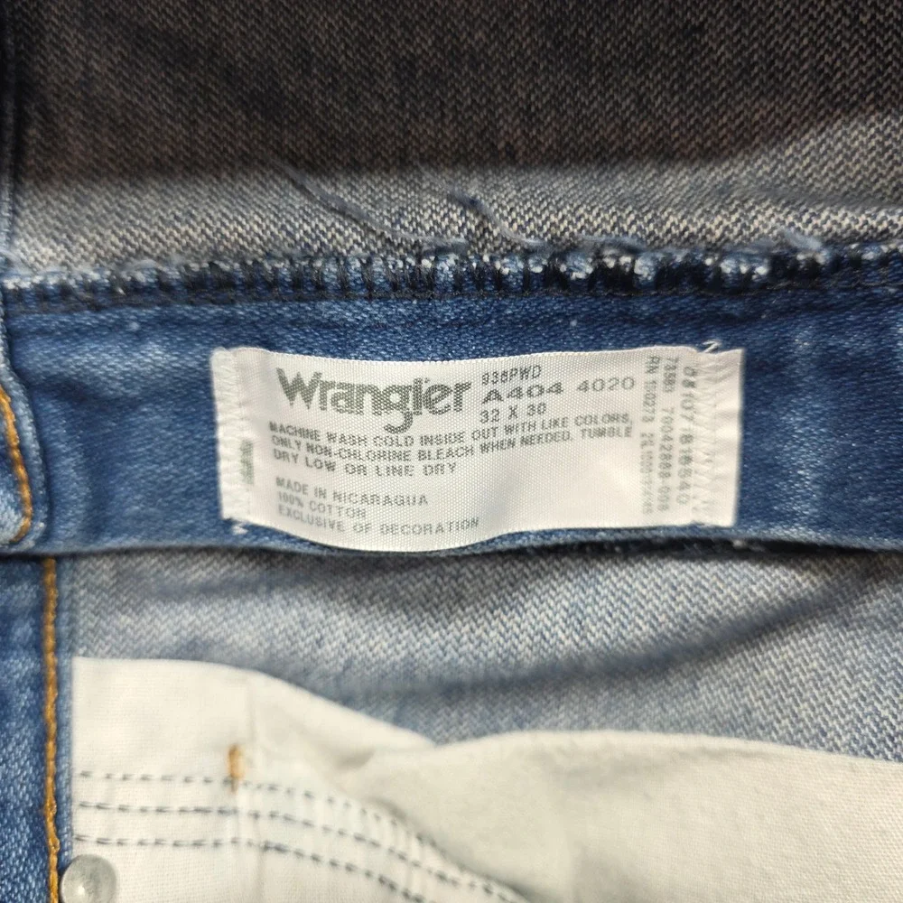 Wrangler 938PWD Jeans Men 32x30 Blue Straight Leg High Rise Western Denim